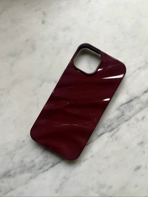 Cherry Burgundy Waves Phone Case