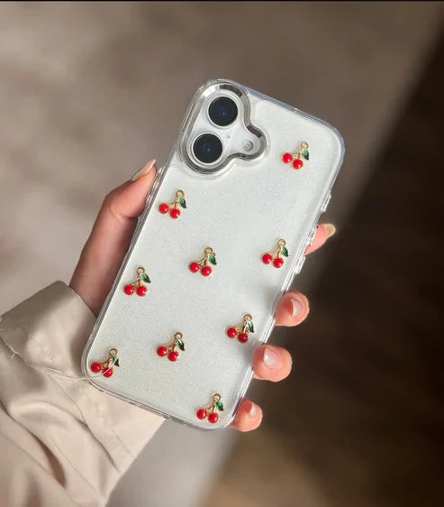 New Cherry 🍒 Shimmer Glittery Case