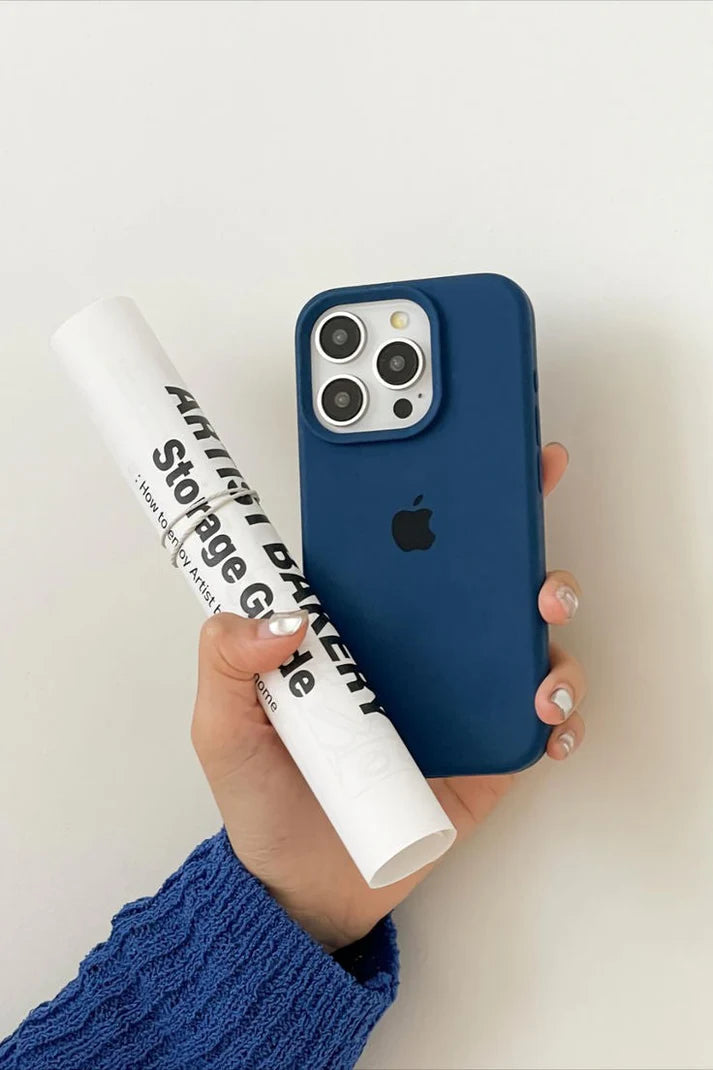 Premium Quality Nevy Blue Silicone 💙 Case